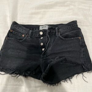 Black AGolde Jean Short